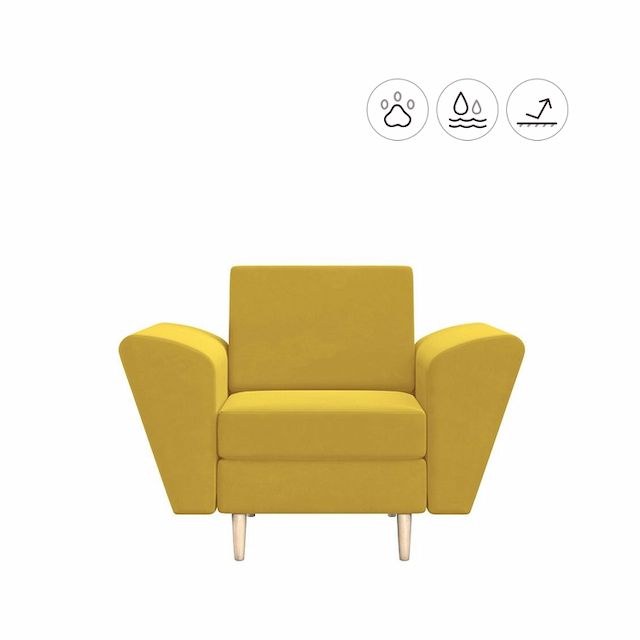 Кресло Мастерфабрик Мазего Saga yellow ткань рогожка