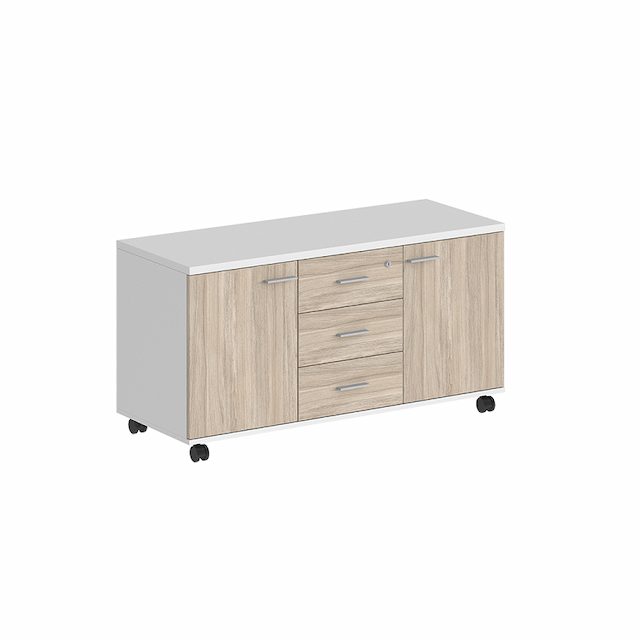 Тумба сервисная с 3 ящ., замком, 2 фасадами Norden Сигма SG.621.WH.OL