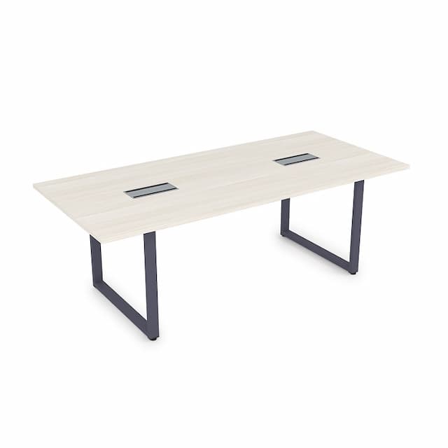 Стол переговорный АЛСАВ Gloss СПГ-О.939 ivory/графит