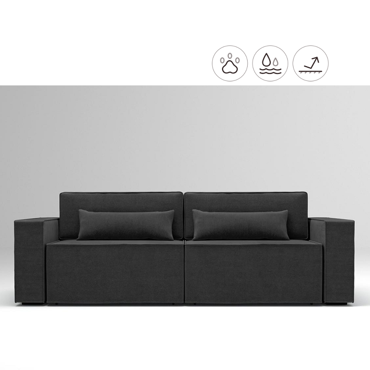 Диван Мастерфабрик Камо Saga dark grey ткань рогожка