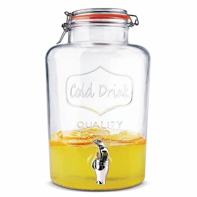 Банка емкость с краном 7,5 л d 19,5 см h34 см (с запасным краном) стекло P.L. Proff Cuisine арт. 81200119