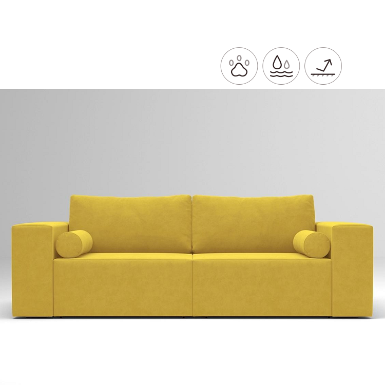 Диван Мастерфабрик Линдайв Saga yellow ткань рогожка