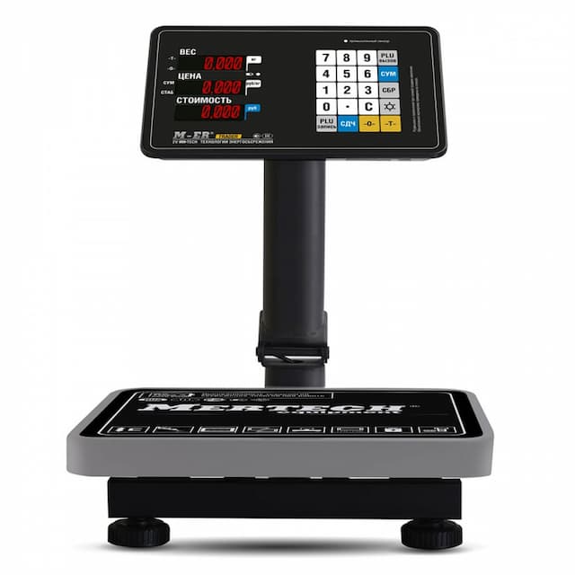 Торговые напольные весы MERTECH M-ER 333 ACPU-32.5 с расч. стоимости LED